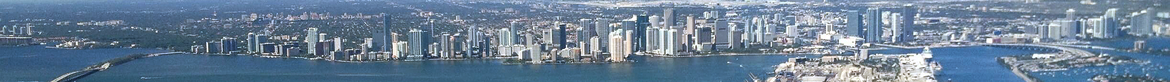 Panorama de Miami al atardecer